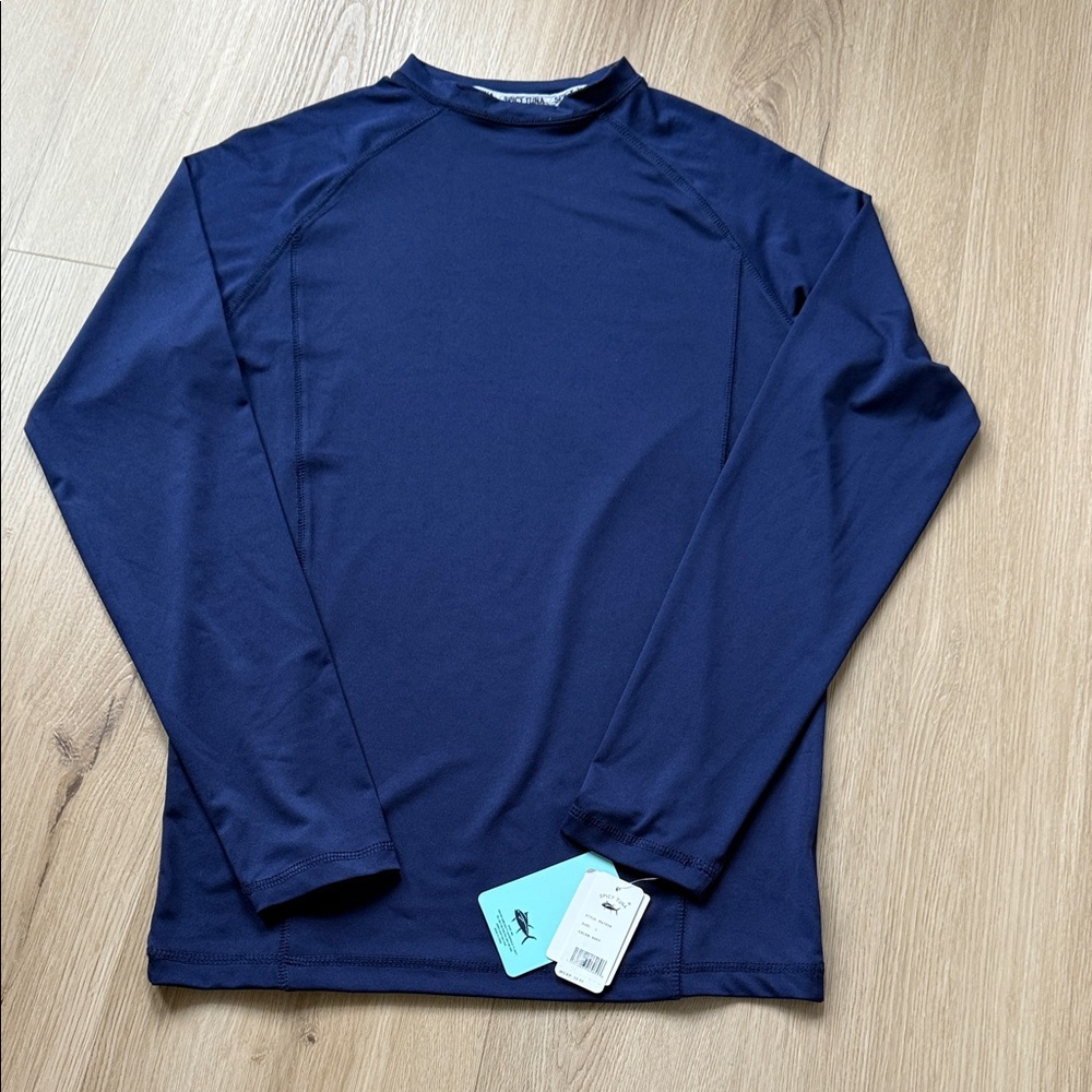 NWT - Spicy Tuna Men's Navy long sleeve rash-guard UPF 50